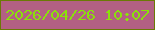 文字の大きさ：3、枠の色：6b7905、背景の色：b36083、文字の色：8ae10a 無料ブログパーツのブログ時計