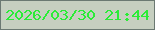 文字の大きさ：5、枠の色：6b7972、背景の色：c6cfc0、文字の色：2aec36 無料ブログパーツのブログ時計