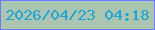 文字の大きさ：1、枠の色：6b7efe、背景の色：acc5b1、文字の色：1da6d7 無料ブログパーツのブログ時計