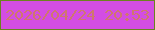 文字の大きさ：2、枠の色：6b831f、背景の色：d34de3、文字の色：cf776e 無料ブログパーツのブログ時計
