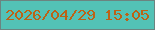 文字の大きさ：4、枠の色：6b8480、背景の色：53c2b6、文字の色：bc6216 無料ブログパーツのブログ時計