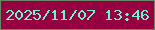 文字の大きさ：5、枠の色：6b8667、背景の色：960040、文字の色：6cf7cf 無料ブログパーツのブログ時計