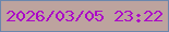 文字の大きさ：5、枠の色：6b86ad、背景の色：bda39e、文字の色：ab08c7 無料ブログパーツのブログ時計