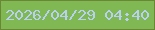 文字の大きさ：4、枠の色：6b8736、背景の色：80b854、文字の色：b8d0f2 無料ブログパーツのブログ時計