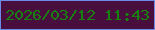 文字の大きさ：1、枠の色：6b8be9、背景の色：480e3e、文字の色：18800e 無料ブログパーツのブログ時計