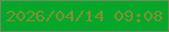 文字の大きさ：1、枠の色：6b8c5b、背景の色：05a72b、文字の色：809133 無料ブログパーツのブログ時計