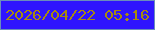 文字の大きさ：2、枠の色：6b8dbb、背景の色：2f15fe、文字の色：a78a0f 無料ブログパーツのブログ時計