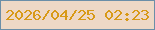 文字の大きさ：3、枠の色：6b8ea8、背景の色：eed8c6、文字の色：d89917 無料ブログパーツのブログ時計