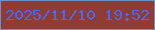 文字の大きさ：4、枠の色：6b8fc7、背景の色：903b33、文字の色：4668f2 無料ブログパーツのブログ時計