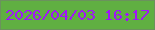 文字の大きさ：3、枠の色：6b925d、背景の色：60af42、文字の色：a015f9 無料ブログパーツのブログ時計
