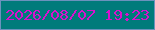 文字の大きさ：5、枠の色：6b92bd、背景の色：007b7b、文字の色：d812cd 無料ブログパーツのブログ時計