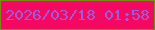 文字の大きさ：3、枠の色：6b940e、背景の色：f50862、文字の色：9e5dd8 無料ブログパーツのブログ時計