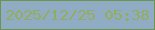 文字の大きさ：4、枠の色：6b944e、背景の色：8facc4、文字の色：92ae5d 無料ブログパーツのブログ時計