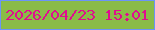 文字の大きさ：1、枠の色：6b94f8、背景の色：8abb48、文字の色：e00d8f 無料ブログパーツのブログ時計