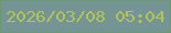 文字の大きさ：4、枠の色：6b9772、背景の色：759494、文字の色：b2c357 無料ブログパーツのブログ時計
