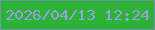 文字の大きさ：3、枠の色：6b999f、背景の色：2bb237、文字の色：98a1e3 無料ブログパーツのブログ時計