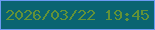 文字の大きさ：2、枠の色：6b9af2、背景の色：0a6471、文字の色：629238 無料ブログパーツのブログ時計