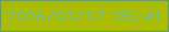 文字の大きさ：4、枠の色：6b9c57、背景の色：aabb04、文字の色：7cbe79 無料ブログパーツのブログ時計