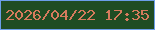 文字の大きさ：2、枠の色：6b9ee9、背景の色：1f4c23、文字の色：d67b5d 無料ブログパーツのブログ時計