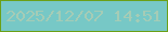 文字の大きさ：4、枠の色：6ba017、背景の色：77c8c6、文字の色：a5ccb6 無料ブログパーツのブログ時計