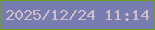 文字の大きさ：3、枠の色：6ba01a、背景の色：777db0、文字の色：d3bec6 無料ブログパーツのブログ時計