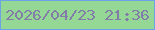 文字の大きさ：5、枠の色：6ba2e8、背景の色：95d794、文字の色：817da8 無料ブログパーツのブログ時計