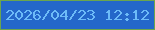 文字の大きさ：2、枠の色：6ba54e、背景の色：2467ca、文字の色：6dbbf8 無料ブログパーツのブログ時計