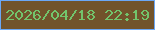文字の大きさ：3、枠の色：6ba7f5、背景の色：71532b、文字の色：72c46c 無料ブログパーツのブログ時計