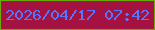 文字の大きさ：5、枠の色：6bab06、背景の色：a31240、文字の色：5676ff 無料ブログパーツのブログ時計