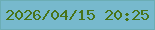 文字の大きさ：3、枠の色：6badb5、背景の色：77b9cd、文字の色：487418 無料ブログパーツのブログ時計