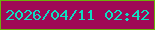 文字の大きさ：3、枠の色：6bb00b、背景の色：9f0956、文字の色：0ddfc2 無料ブログパーツのブログ時計