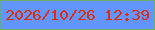 文字の大きさ：4、枠の色：6bb162、背景の色：6395fe、文字の色：de2e09 無料ブログパーツのブログ時計