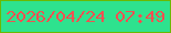 文字の大きさ：1、枠の色：6bb903、背景の色：2ee28e、文字の色：f25051 無料ブログパーツのブログ時計