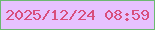 文字の大きさ：1、枠の色：6bb971、背景の色：e6c2ff、文字の色：d84e7d 無料ブログパーツのブログ時計