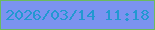 文字の大きさ：4、枠の色：6bbb5e、背景の色：7b93f0、文字の色：2298d1 無料ブログパーツのブログ時計