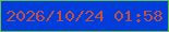 文字の大きさ：3、枠の色：6bbe4a、背景の色：003ddb、文字の色：ba514a 無料ブログパーツのブログ時計