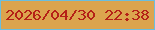 文字の大きさ：2、枠の色：6bbede、背景の色：dca44e、文字の色：b52117 無料ブログパーツのブログ時計