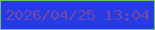 文字の大きさ：2、枠の色：6bc16f、背景の色：263be3、文字の色：7247aa 無料ブログパーツのブログ時計
