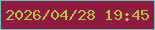 文字の大きさ：5、枠の色：6bc3b6、背景の色：901a41、文字の色：b0c542 無料ブログパーツのブログ時計