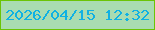 文字の大きさ：3、枠の色：6bc406、背景の色：a9dcb1、文字の色：10b1e3 無料ブログパーツのブログ時計