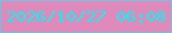 文字の大きさ：4、枠の色：6bc4e1、背景の色：e08abb、文字の色：04f3f0 無料ブログパーツのブログ時計