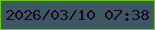 文字の大きさ：1、枠の色：6bc620、背景の色：3c5960、文字の色：220230 無料ブログパーツのブログ時計