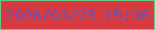 文字の大きさ：1、枠の色：6bc684、背景の色：d83b3f、文字の色：6753b0 無料ブログパーツのブログ時計