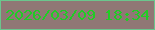 文字の大きさ：2、枠の色：6bc68d、背景の色：907775、文字の色：20cc25 無料ブログパーツのブログ時計