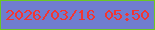 文字の大きさ：1、枠の色：6bc823、背景の色：707dcf、文字の色：f33531 無料ブログパーツのブログ時計