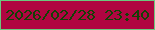 文字の大きさ：3、枠の色：6bc87e、背景の色：b00541、文字の色：134105 無料ブログパーツのブログ時計