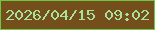 文字の大きさ：2、枠の色：6bc946、背景の色：744e1b、文字の色：a6e29c 無料ブログパーツのブログ時計