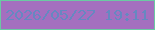 文字の大きさ：3、枠の色：6bc9a3、背景の色：a46fbf、文字の色：6688c1 無料ブログパーツのブログ時計