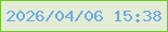 文字の大きさ：2、枠の色：6bca1c、背景の色：e4ecd6、文字の色：69a9e5 無料ブログパーツのブログ時計