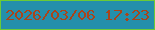 文字の大きさ：3、枠の色：6bca37、背景の色：248fab、文字の色：aa4419 無料ブログパーツのブログ時計